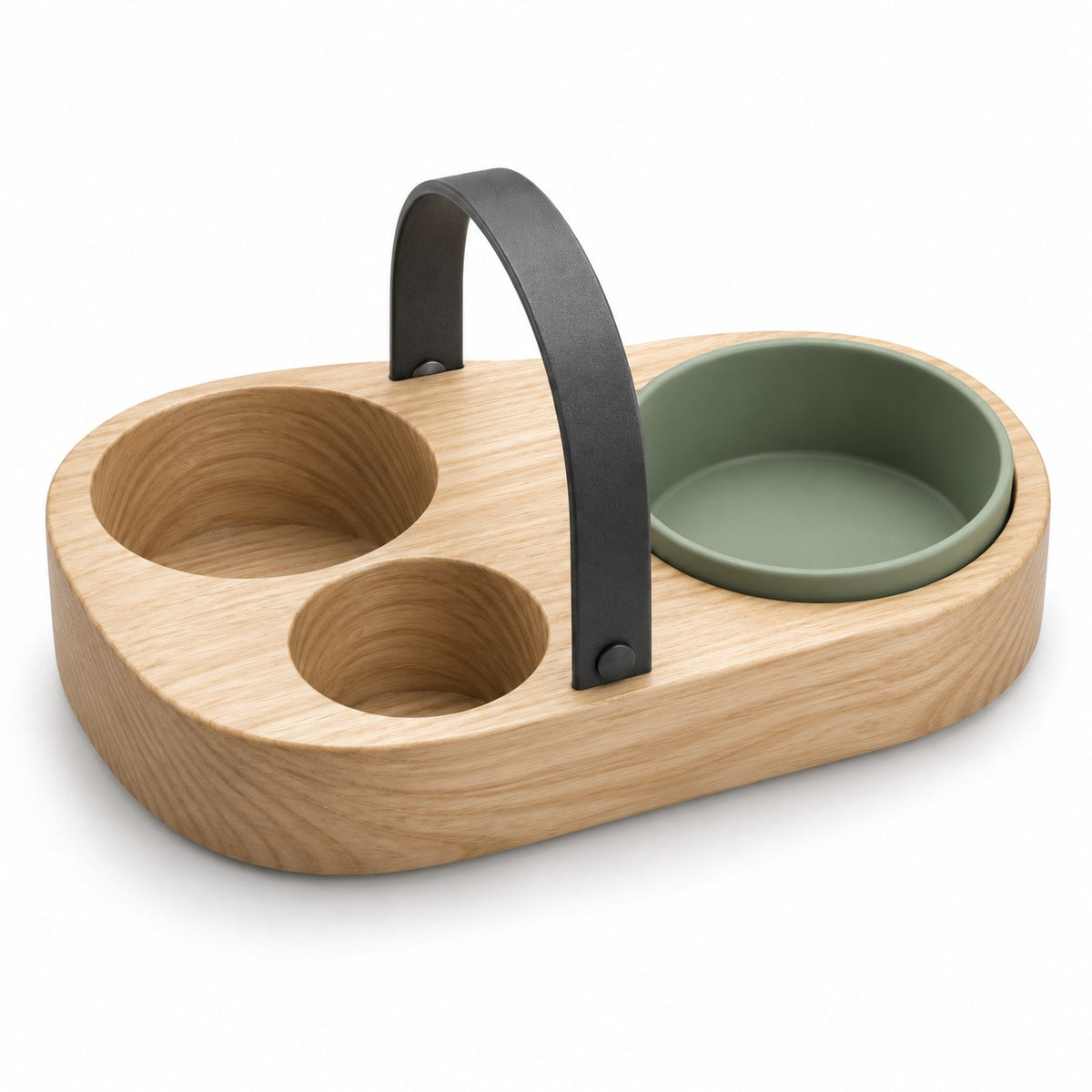 Two-Cup Drink and Snack Carrier Tray