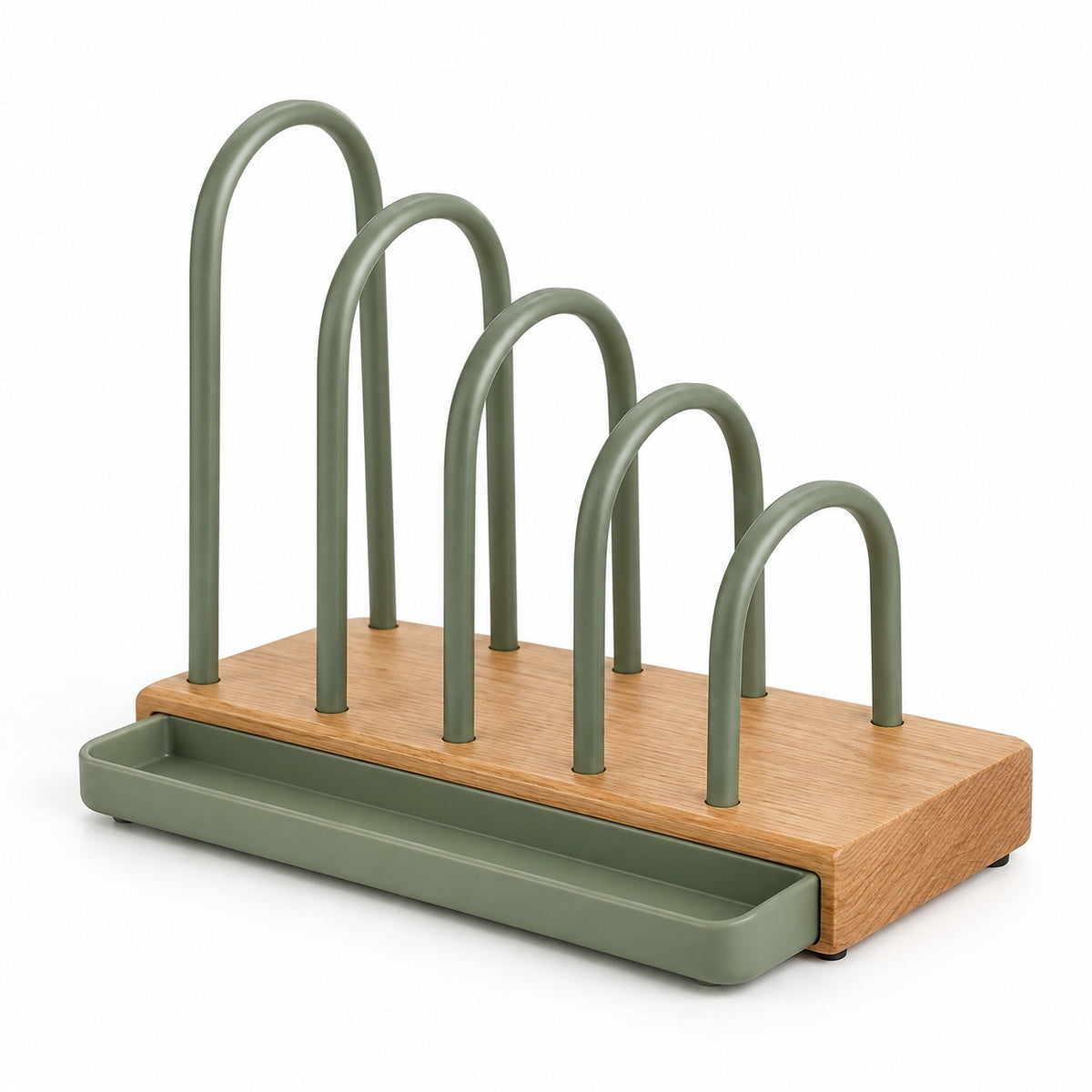 Five-Slot Pan and Lid Organizer Rack