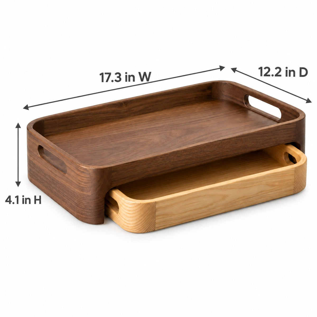 Two-Piece Nesting Serving Tray Set