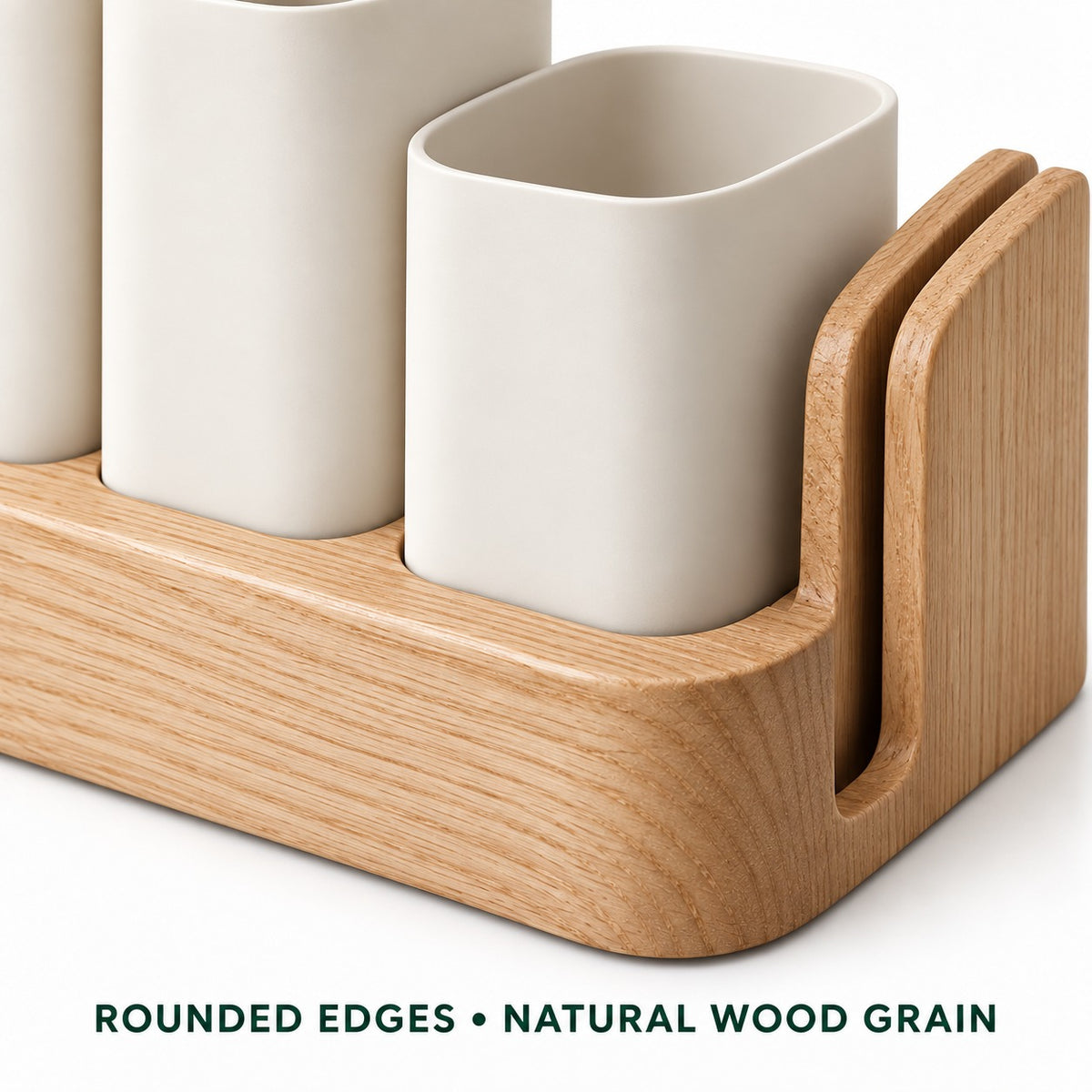 Three-Compartment Countertop Utensil Organizer