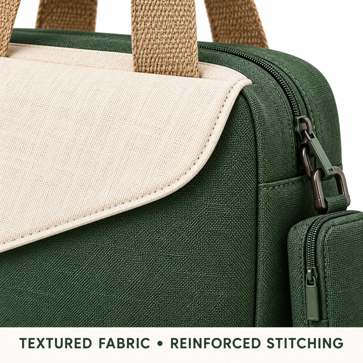 Insulated Lunch Tote with Detachable Side Pouch