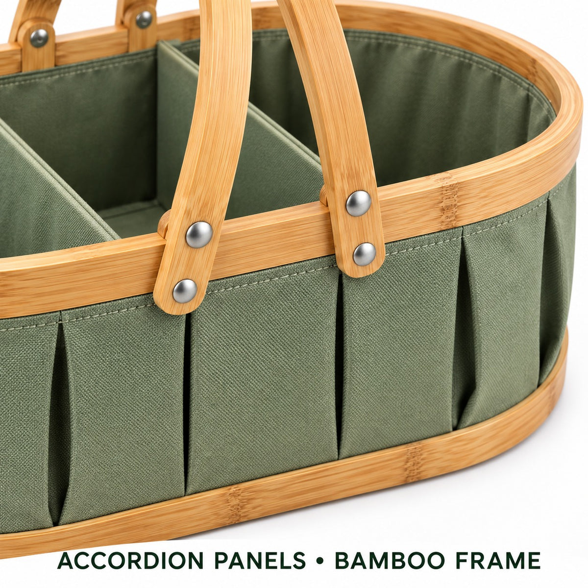 Collapsible Three-Compartment Picnic Basket