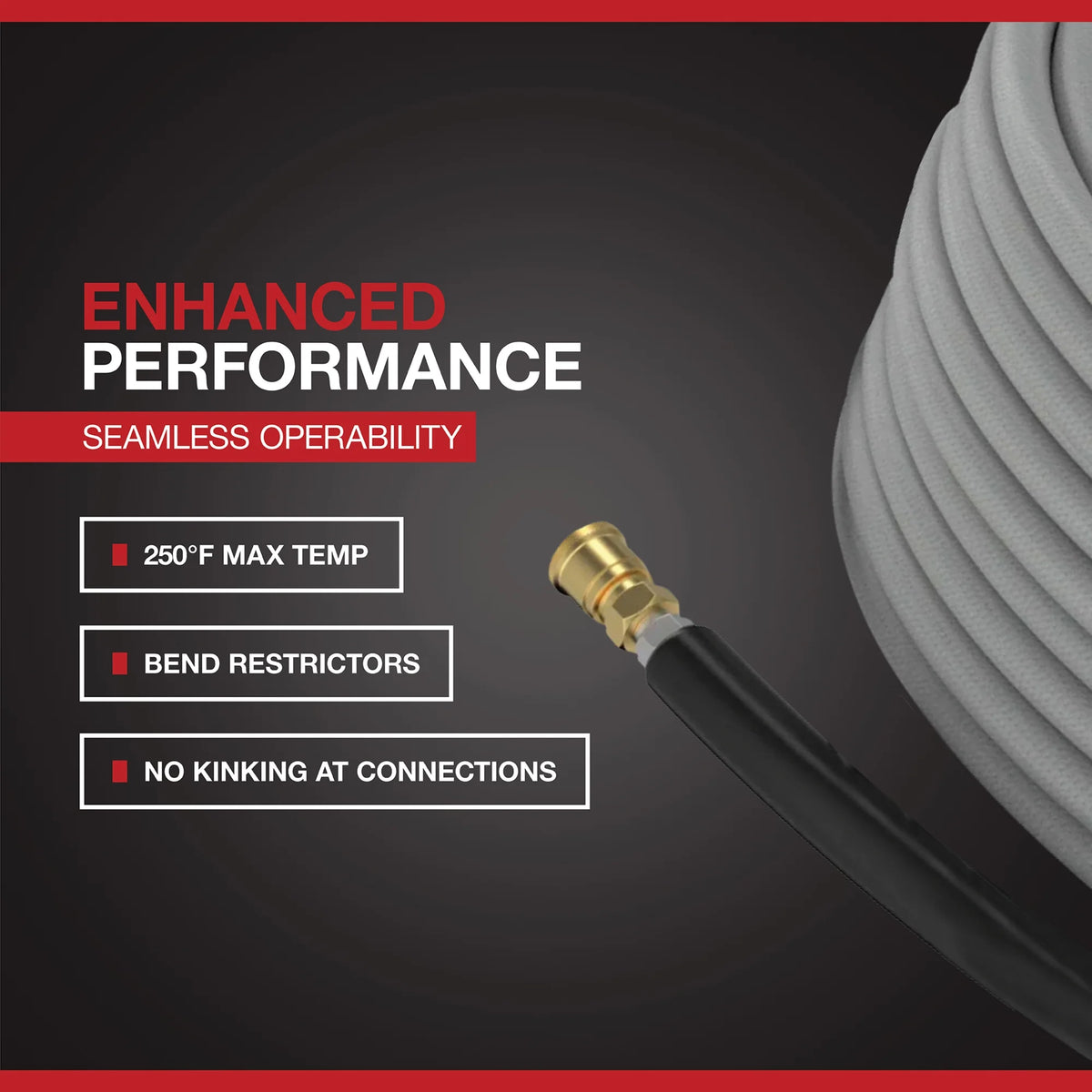 NorthStar Nonmarking Pressure Washer Hose, 4000 PSI, 100ft. x 3/8in., Model# 989401981