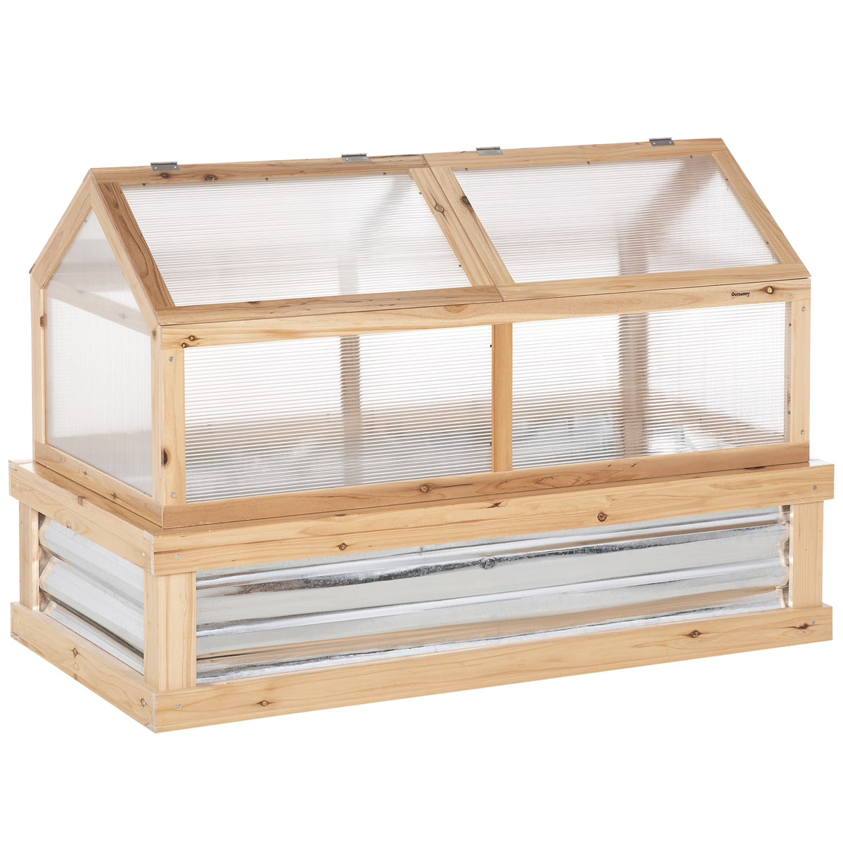 DUOSONG Outsunny Raised Garden Bed, 47" X 22" X 33", Elevated Wooden Planter Box W/ Lockable Wheels, Storage Shelf, And Bed L