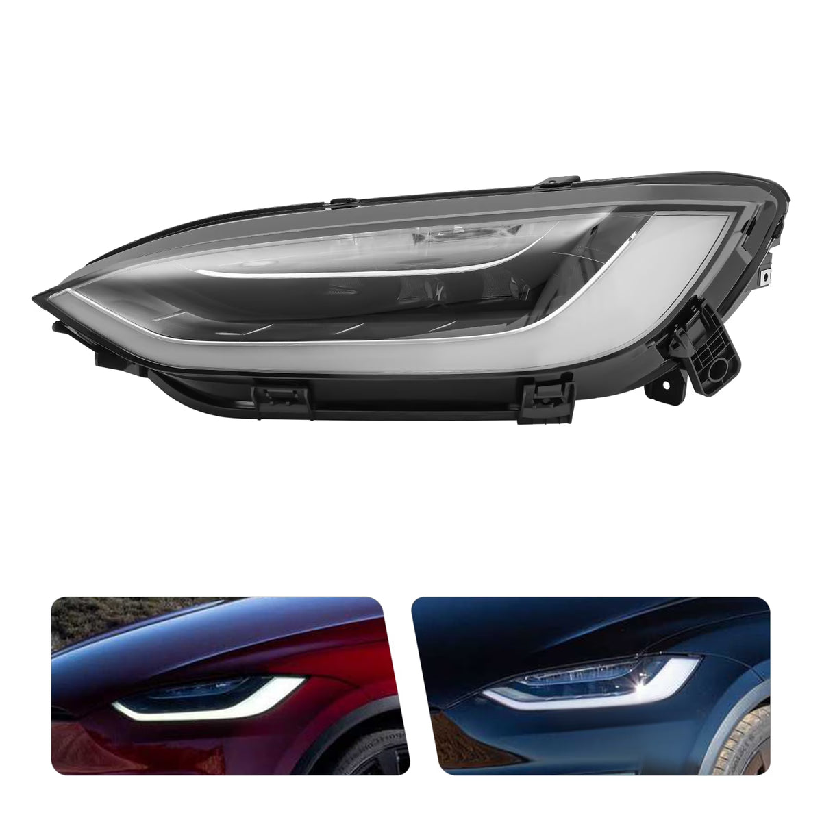 LED Headlight Assembly, Left Driver LED Headlight, Headlight for 2021-2024 TESLA MODEL X