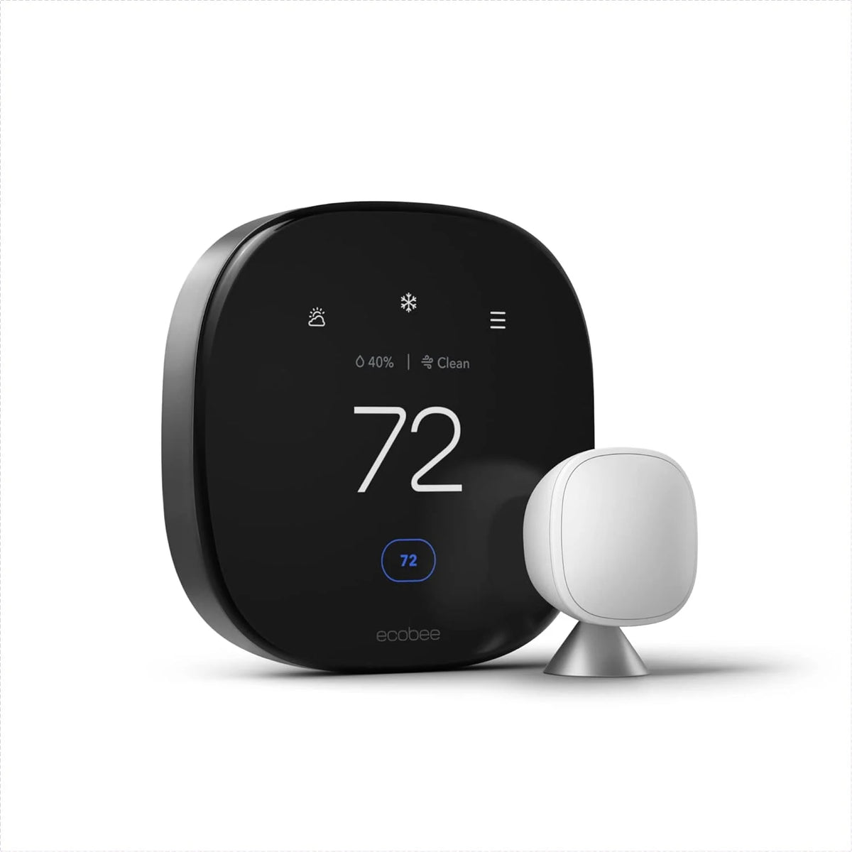 Ecobee EB-STATE6P-01 Smart Thermostat Premium Wi-Fi Thermostat 1.0 / 6P, 1-1/48 in D Outside x 4-1/12 in OAW x 4-1/12 in H Ou