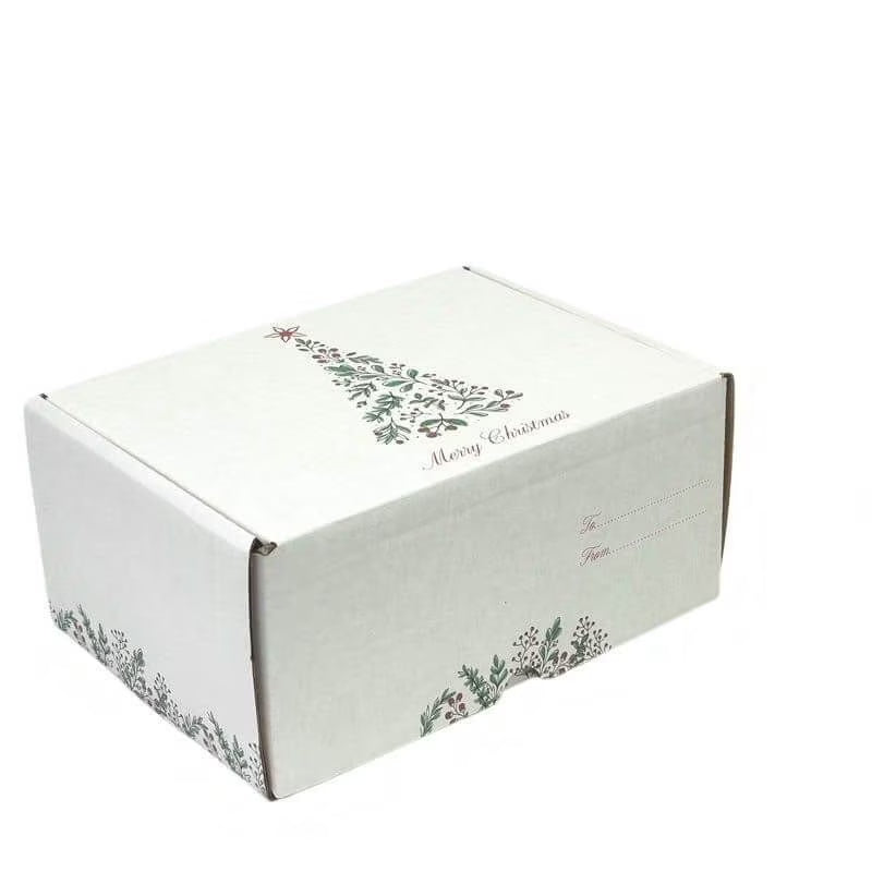 Ucanpack Christmas Mailing Boxes For Shipping 4 x 4 x 4" - Chrismas Tree Printed Christmas Mailing Boxes For Shipping - Holid