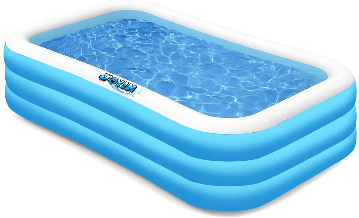 Joyin 120" Inflatable Family Swimming Pool 120" X 72" X 22" Full-Sized Inflatable Lounge Pool for Baby, Kiddie, Kids, Adult,