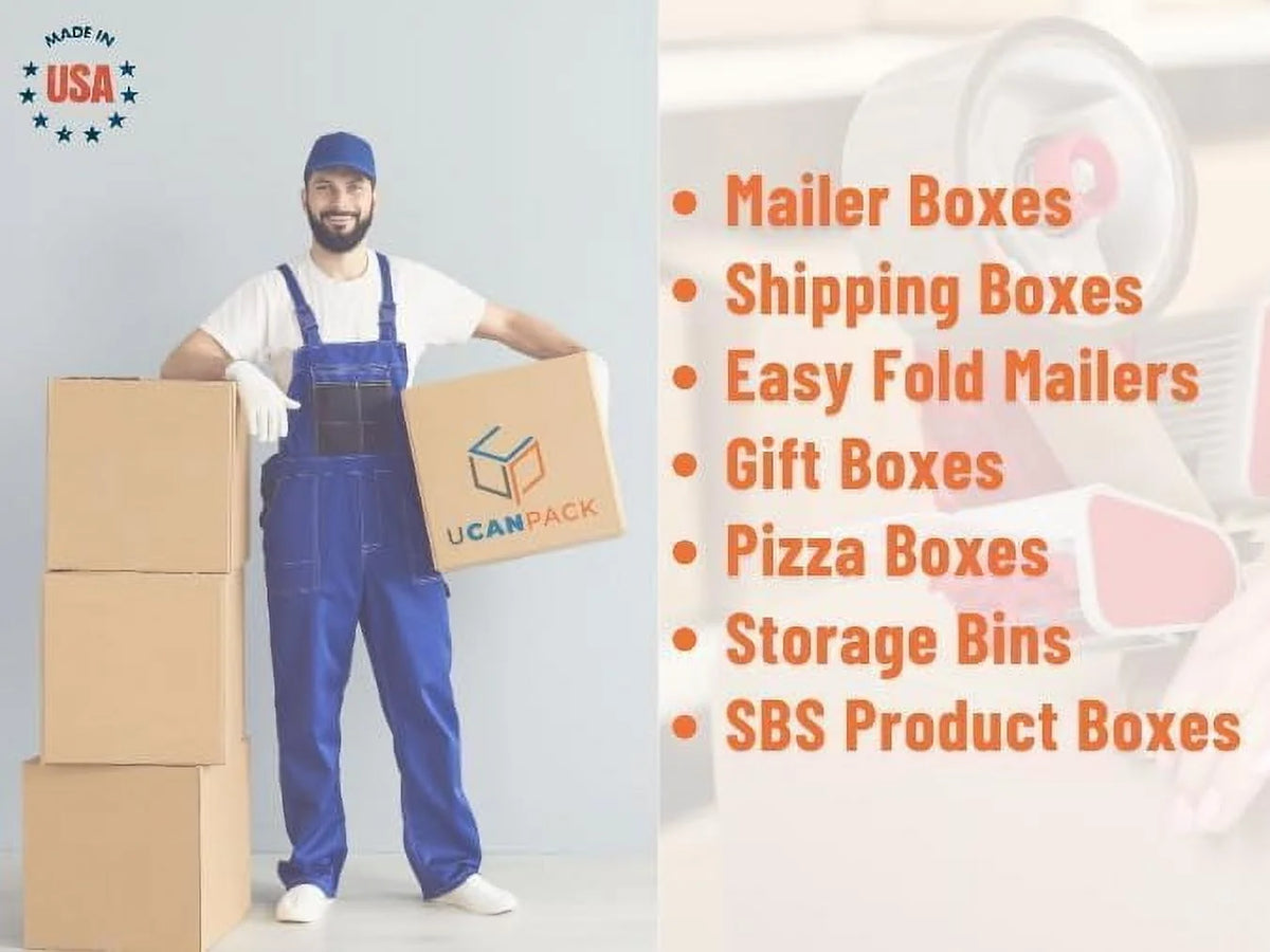 UCANPACK Black Mailer Boxes 30 x 17 x 8" (Color Inside) - 10 Pack Medium Cardboard Boxes, 30x17x8 Shipping Boxes - Custom Mai