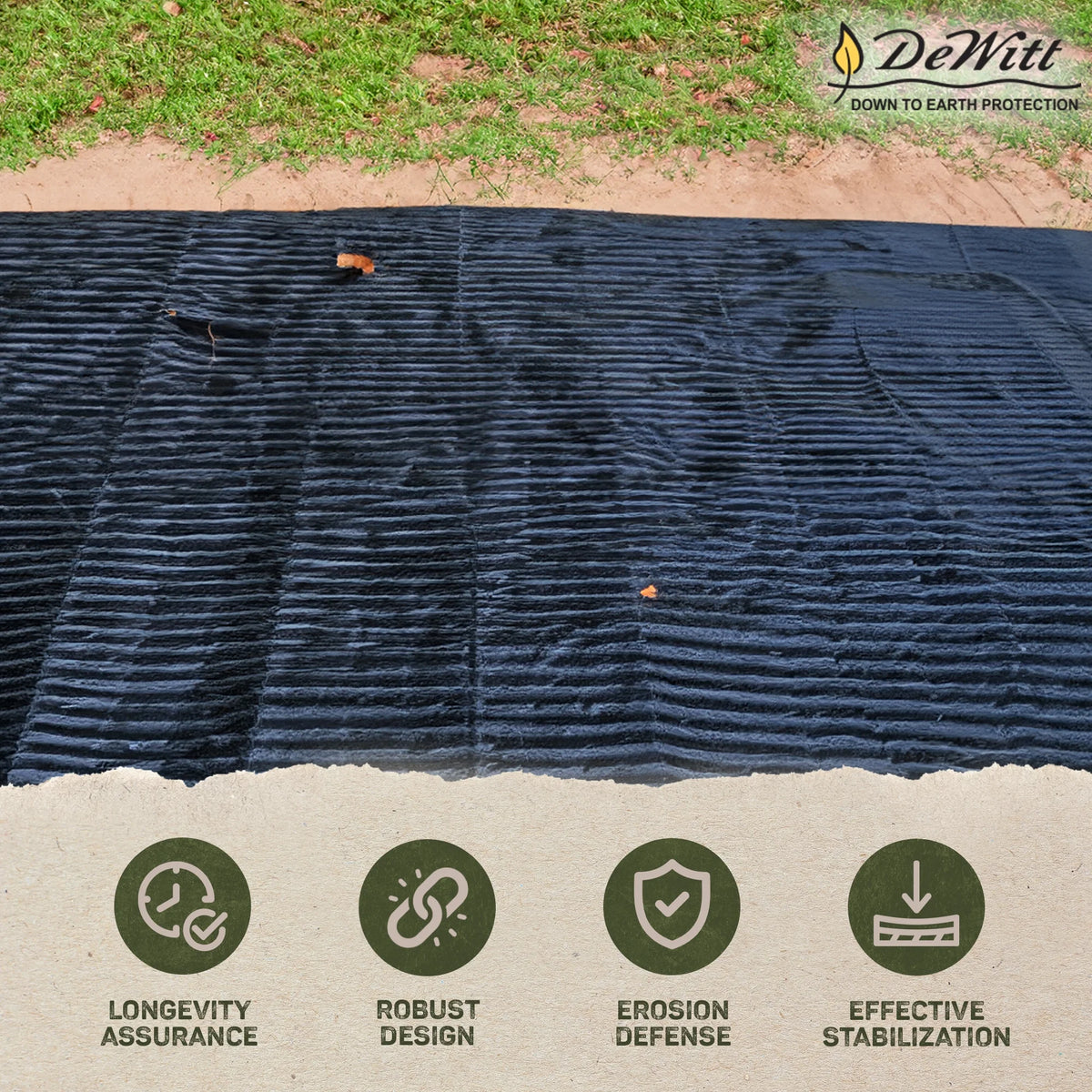 DeWitt Non Woven 4Oz Filter Fabric for Sidewalk Protection Cover, 4' x 300'