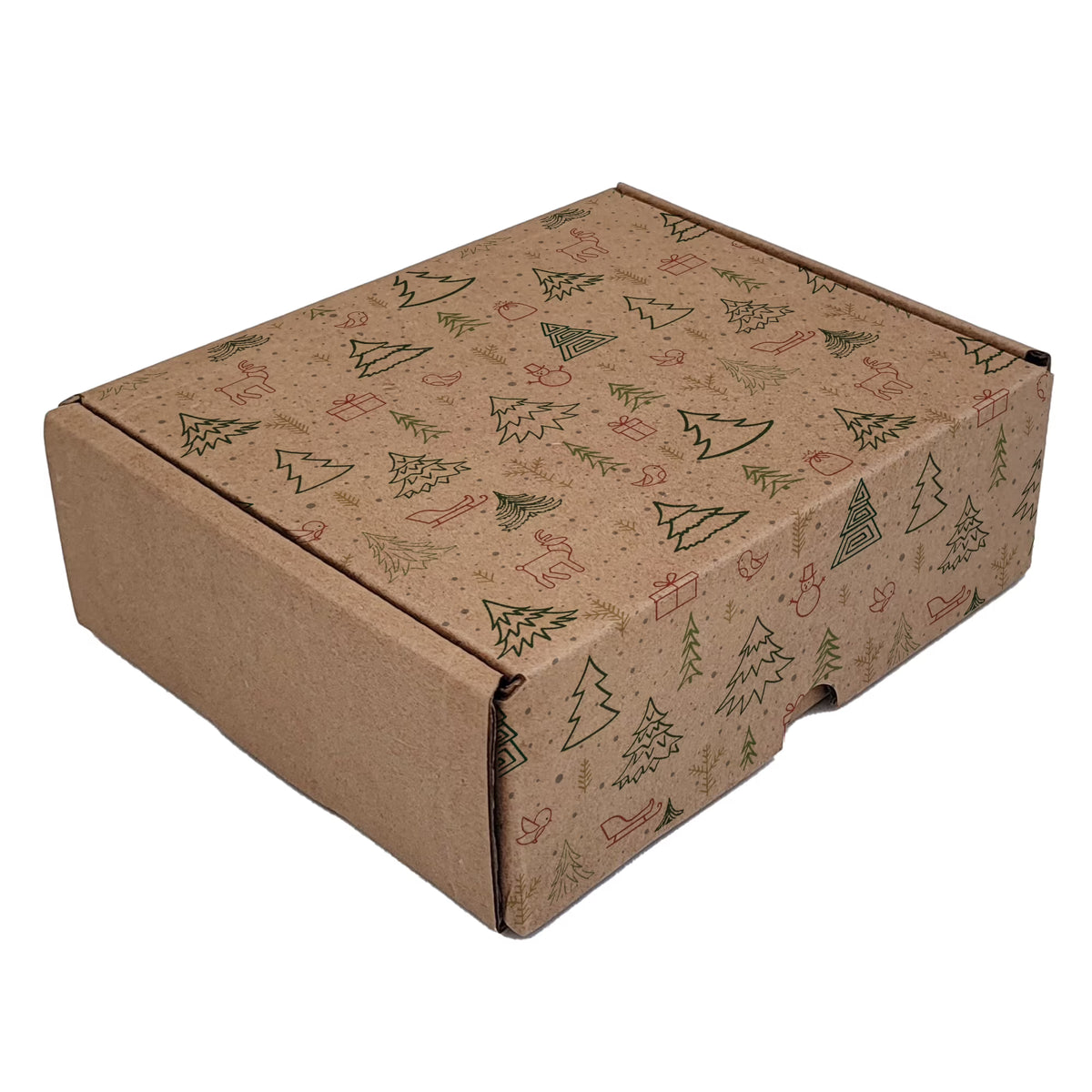 Ucanpack Christmas Mailing Boxes 11 x 11 x 5" - Winter Forest Printed Christmas Boxes - Holiday Shipping Box Made In USA Holi