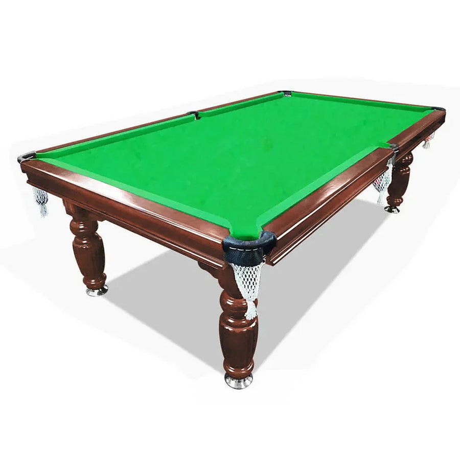 Classic Slate Pool Table with Cues and Balls Set for Home or Lounge, Walnut Wood, 8FT