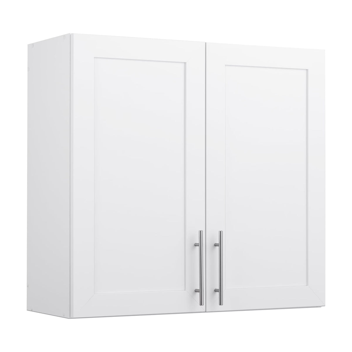 Prepac Elite 32" H Wall Cabinet with Panel Doors, White Storage Cabinet, Bathroom Cabinet, Pantry Cabinet with with 1 Adjusta