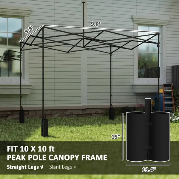 Replacement 118.1" x 118.1" Navy Blue Canopy Top, UPF50+, Weight Bags
