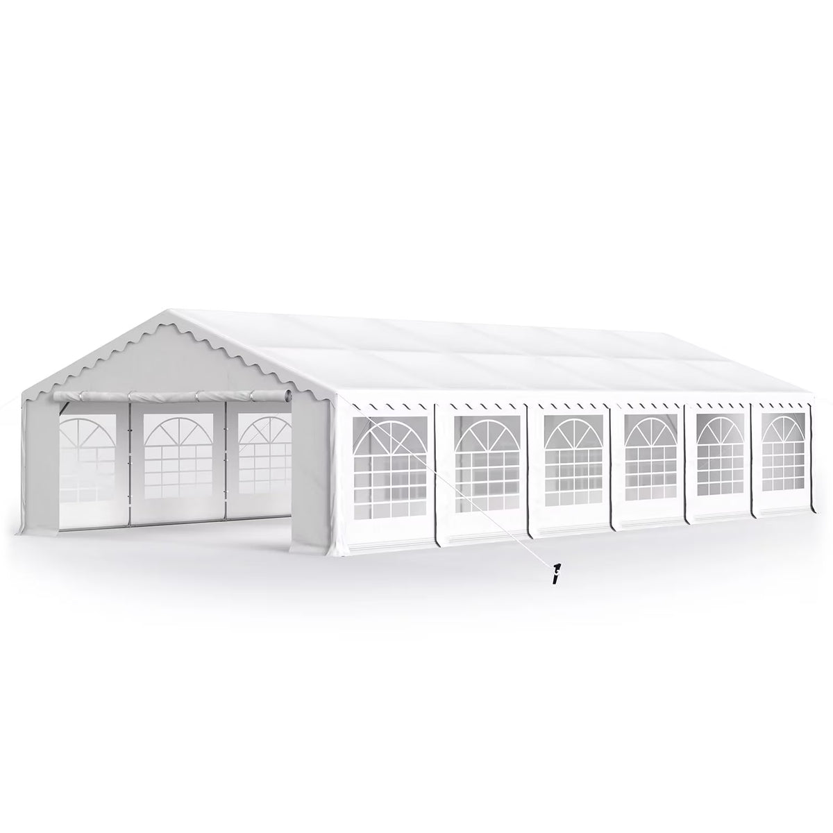Summit Living 20 x 40 ft White Event Outdoor Canopies, Removable Sidewalls