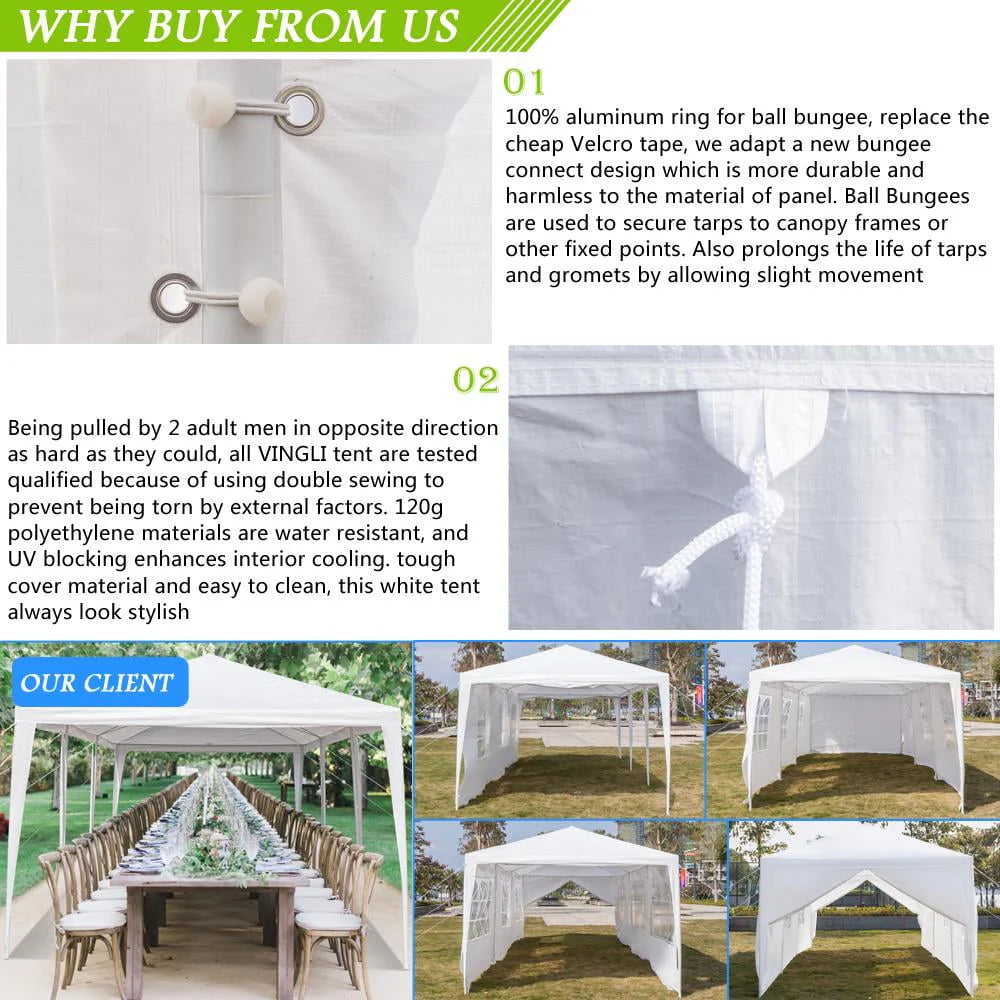 Zimtown 10'x 30' Third Generation Gazebo Canopy Outdoor Party Wedding Tent