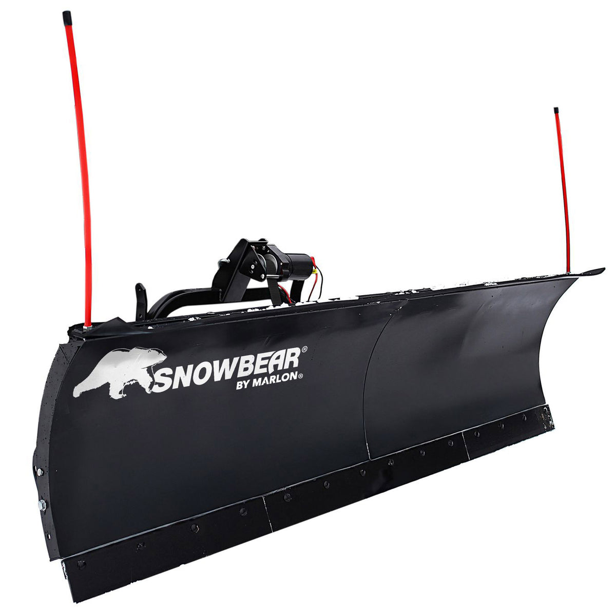 SnowBear UNIVERSAL 82-Inch x 19-Inch Hitch-Mounted Winch Driven Snowplow