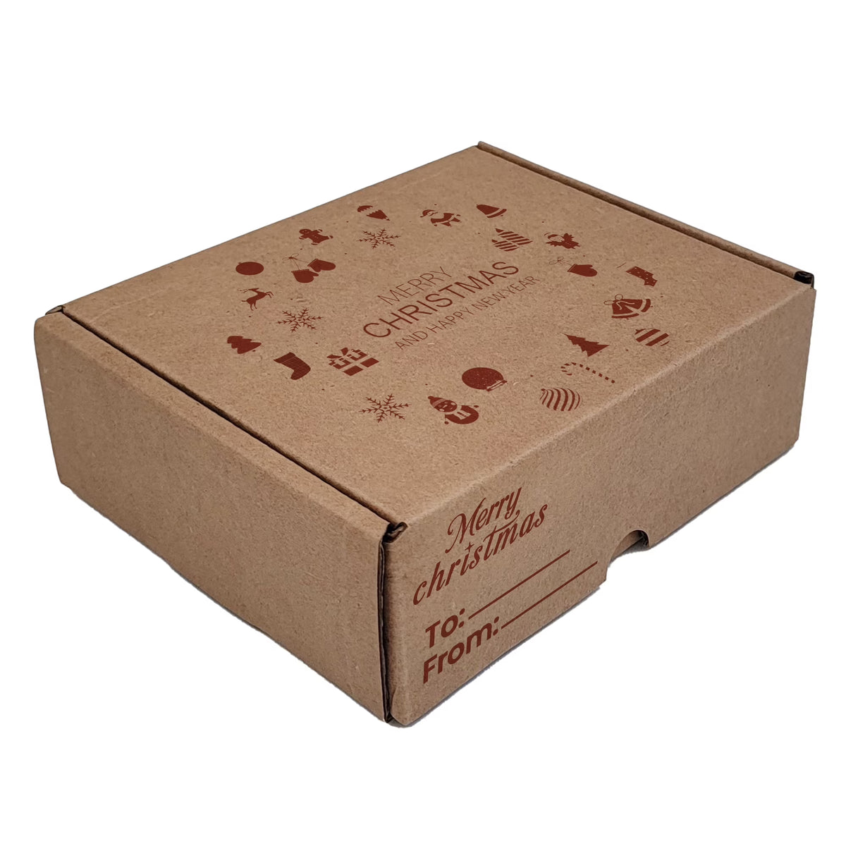 Ucanpack Christmas Mailing Boxes 7 x 5 x 3" - Xmas New Year Printed Holiday Gift Shipping Boxes - Holiday Shipping Box Made I