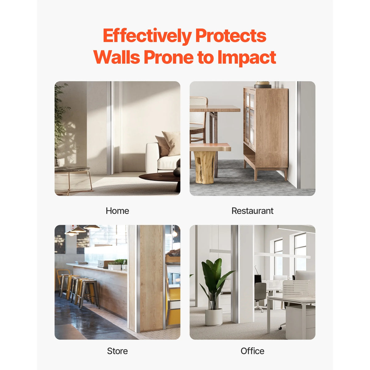 KFFKFF Aluminum Alloy Wall Corner Protector, 2 x 2 x 48 inch, 12 Pack Metal Edge Guards, L-Shaped 90-Degree Angle Trim for Wa