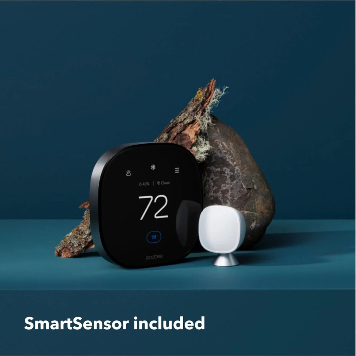 Ecobee EB-STATE6P-01 Smart Thermostat Premium Wi-Fi Thermostat 1.0 / 6P, 1-1/48 in D Outside x 4-1/12 in OAW x 4-1/12 in H Ou