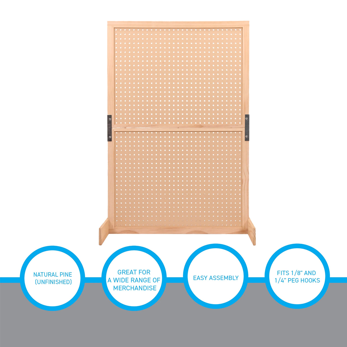 SSWBasics Peg Board Display Stand for Jewelry and Accessories - 32" W x 48"H - Standing