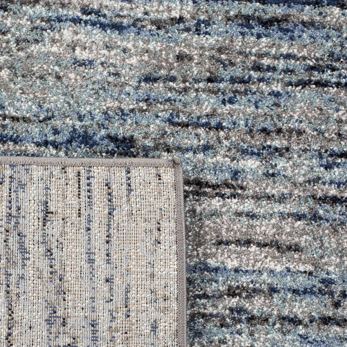 SAFAVIEH Galaxy Candelario Abstract Area Rug, Blue/Grey, 5'3" x 7'6"