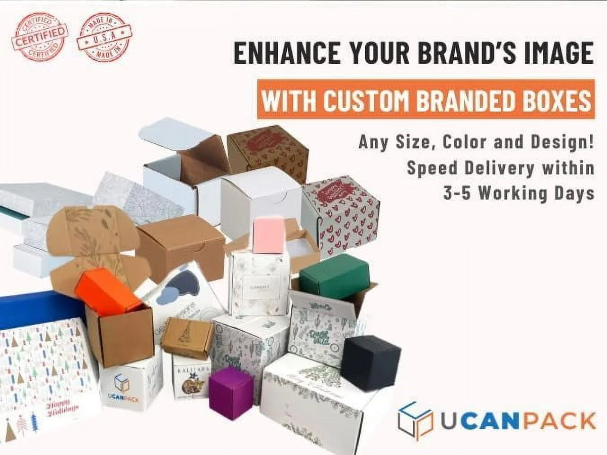 UCANPACK Black Mailer Boxes 30 x 17 x 8" (Color Inside) - 10 Pack Medium Cardboard Boxes, 30x17x8 Shipping Boxes - Custom Mai