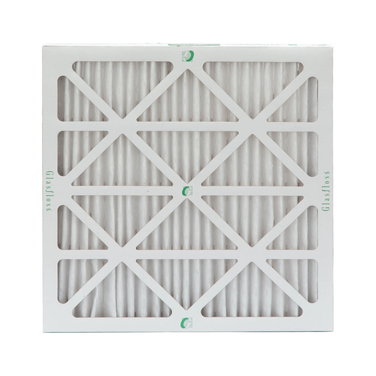 12 Pack of 24x24x2 MERV 10 Pleated 2" Inch Air Filters by Glasfloss. Actual Size: 23-3/8 x 23-3/8 x 1-3/4