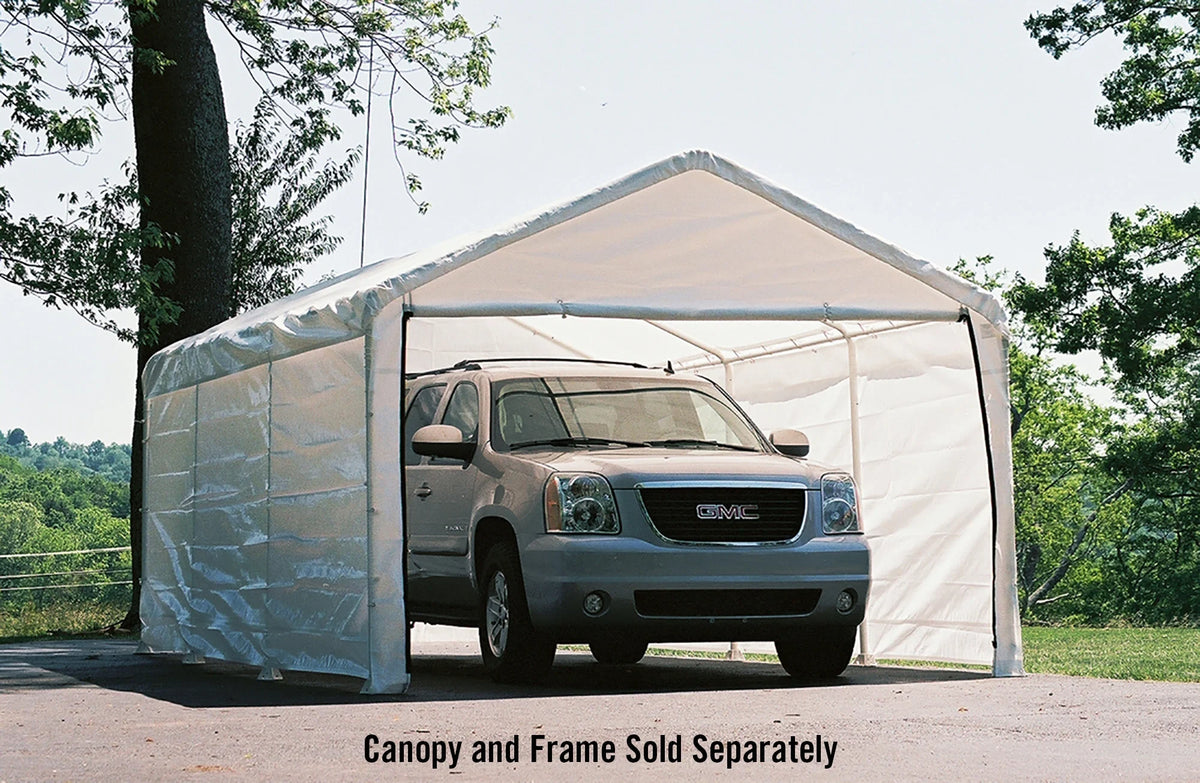 ShelterLogic Canopy Enclosure Kit ONLY for Super Max, 12 x 20 ft, White