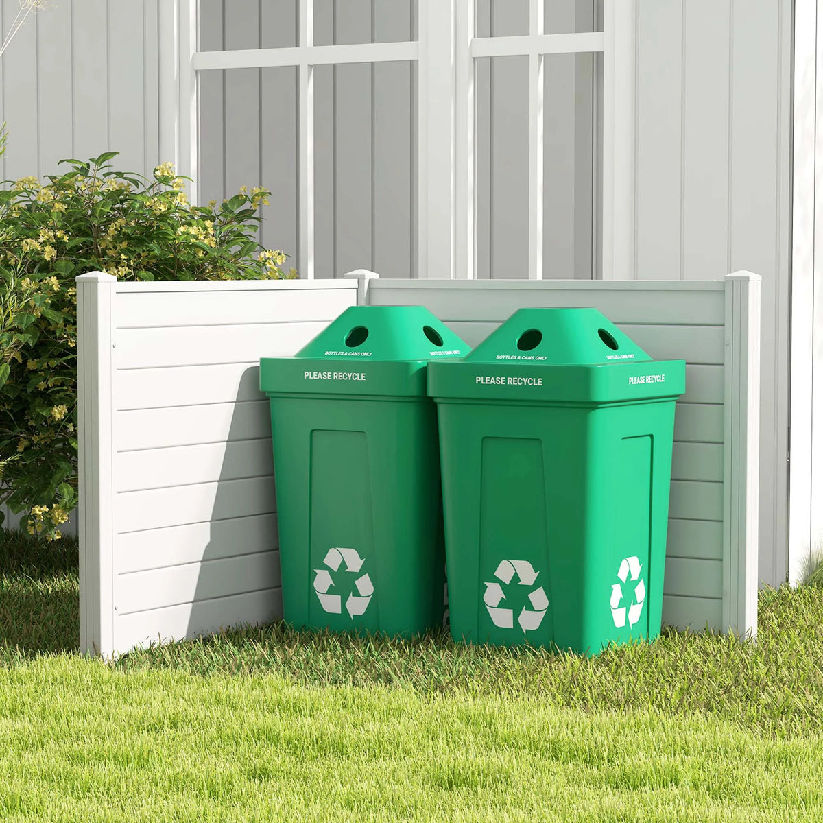 Costway 48"L x 37.5"H Air Conditioner Fence with 3 Ground Stakes