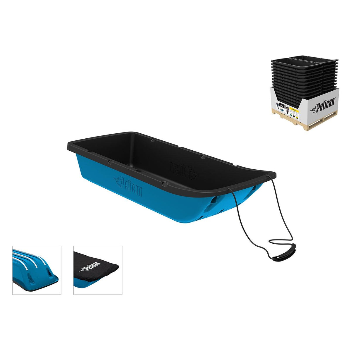Pelican Trek 52 Utility Sled - Ram-X Runners. Pull Rope and Travel Cover - 4 Season Sled - Heavy Duty RAM-X Construction - Ca