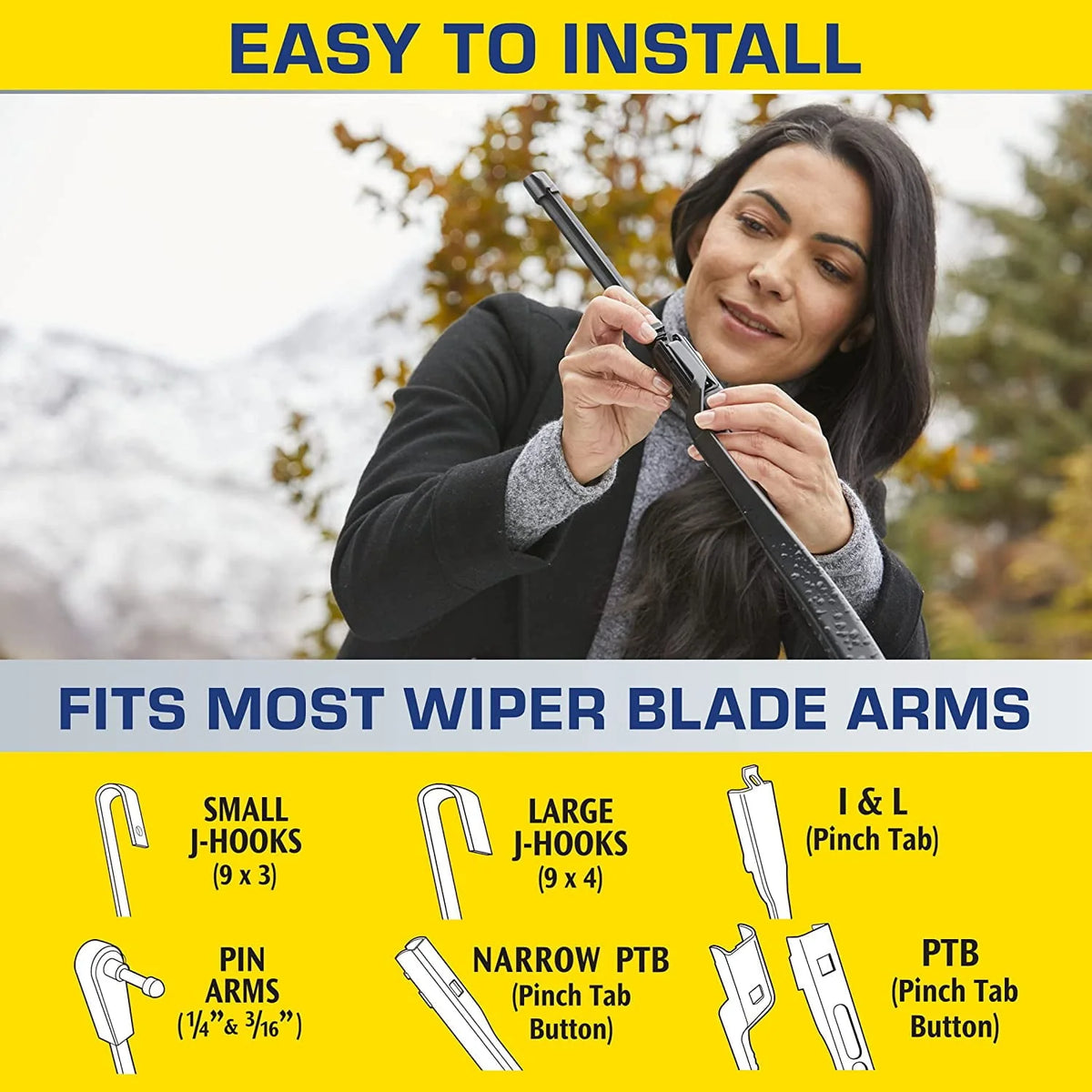 Rain-x Latitude Water Repellency Wiper Blade, 22" 2 Pack - 810165