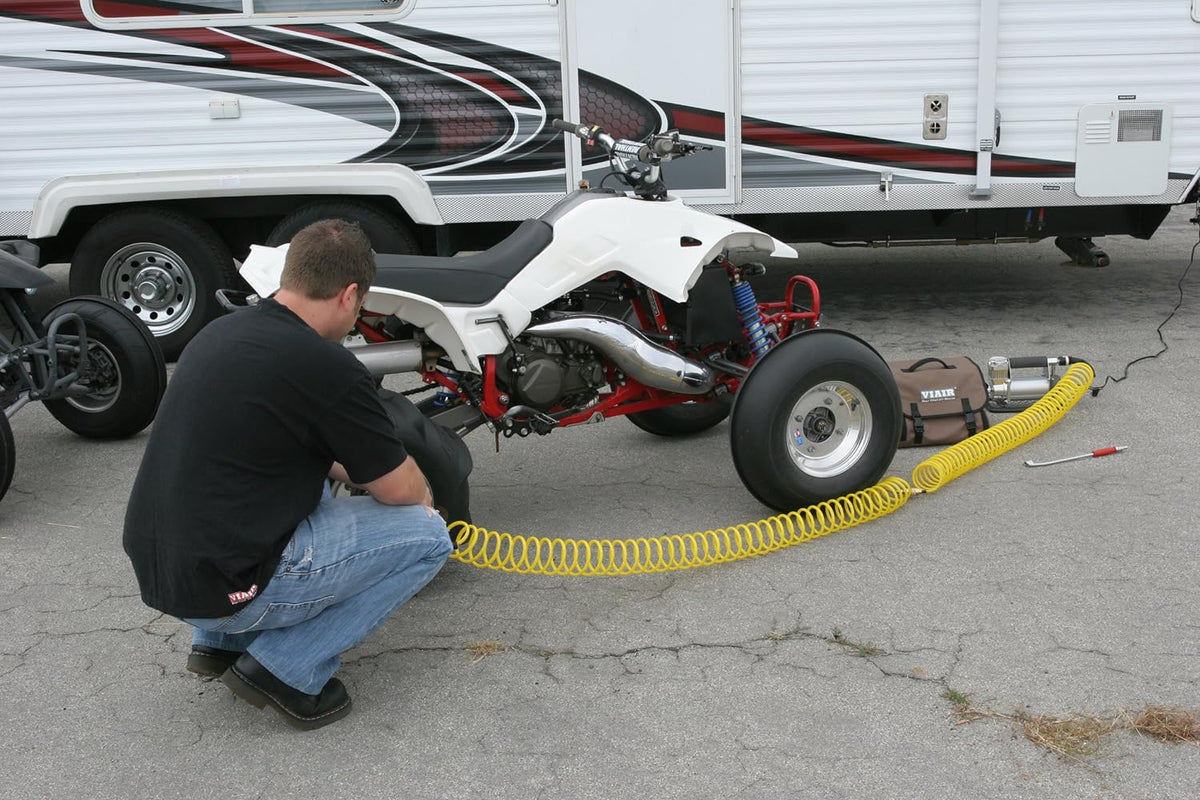 12V On/Offroad Tire Pump Air Compressor, 150 PSI, up to 37" Tires, Alligator Clips