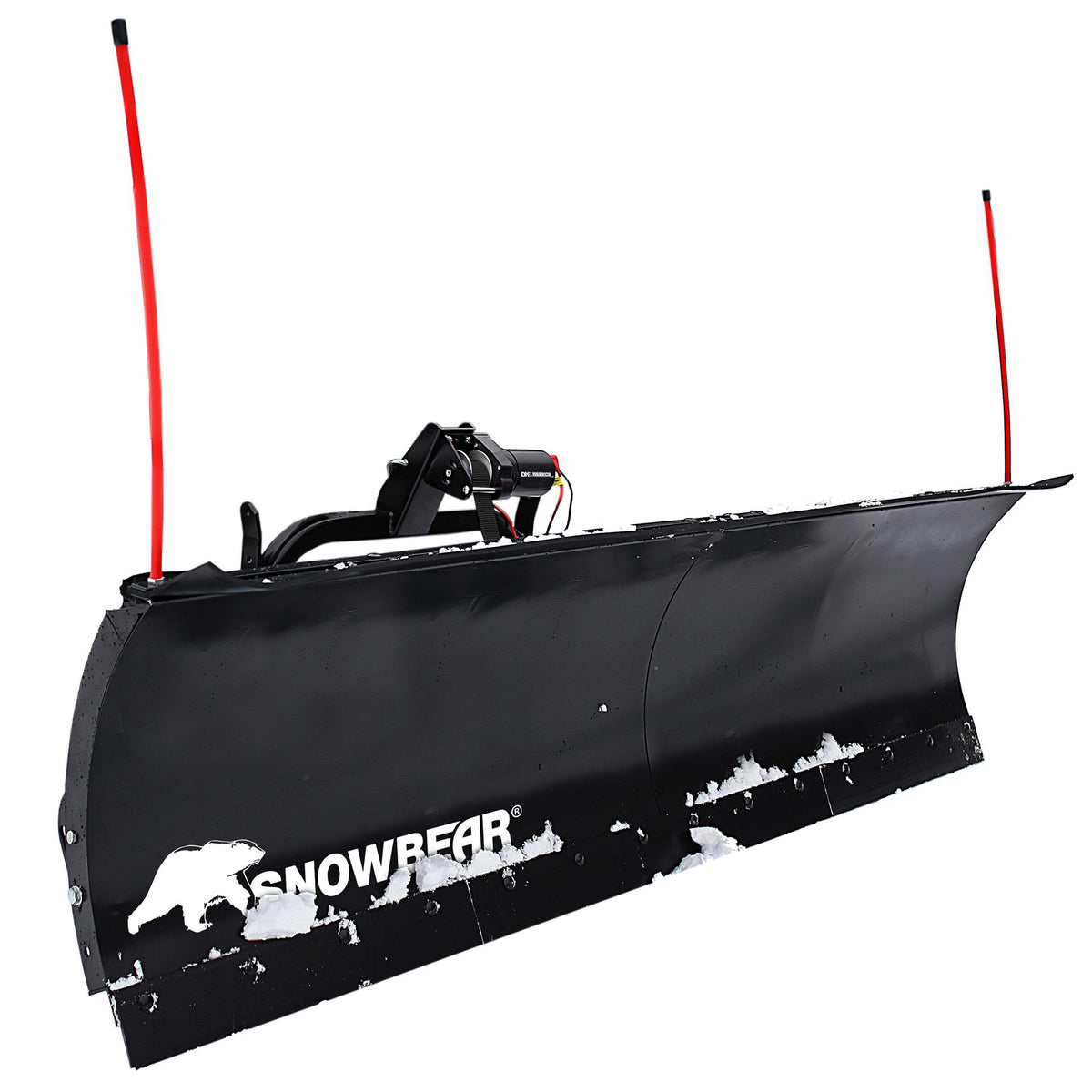 SnowBear UNIVERSAL 82-Inch x 19-Inch Hitch-Mounted Winch Driven Snowplow