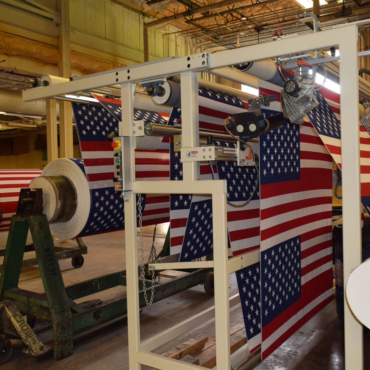 Printed Polycotton American Flag, Sleeved Banner Betsy Flags, 2.5' x 4'