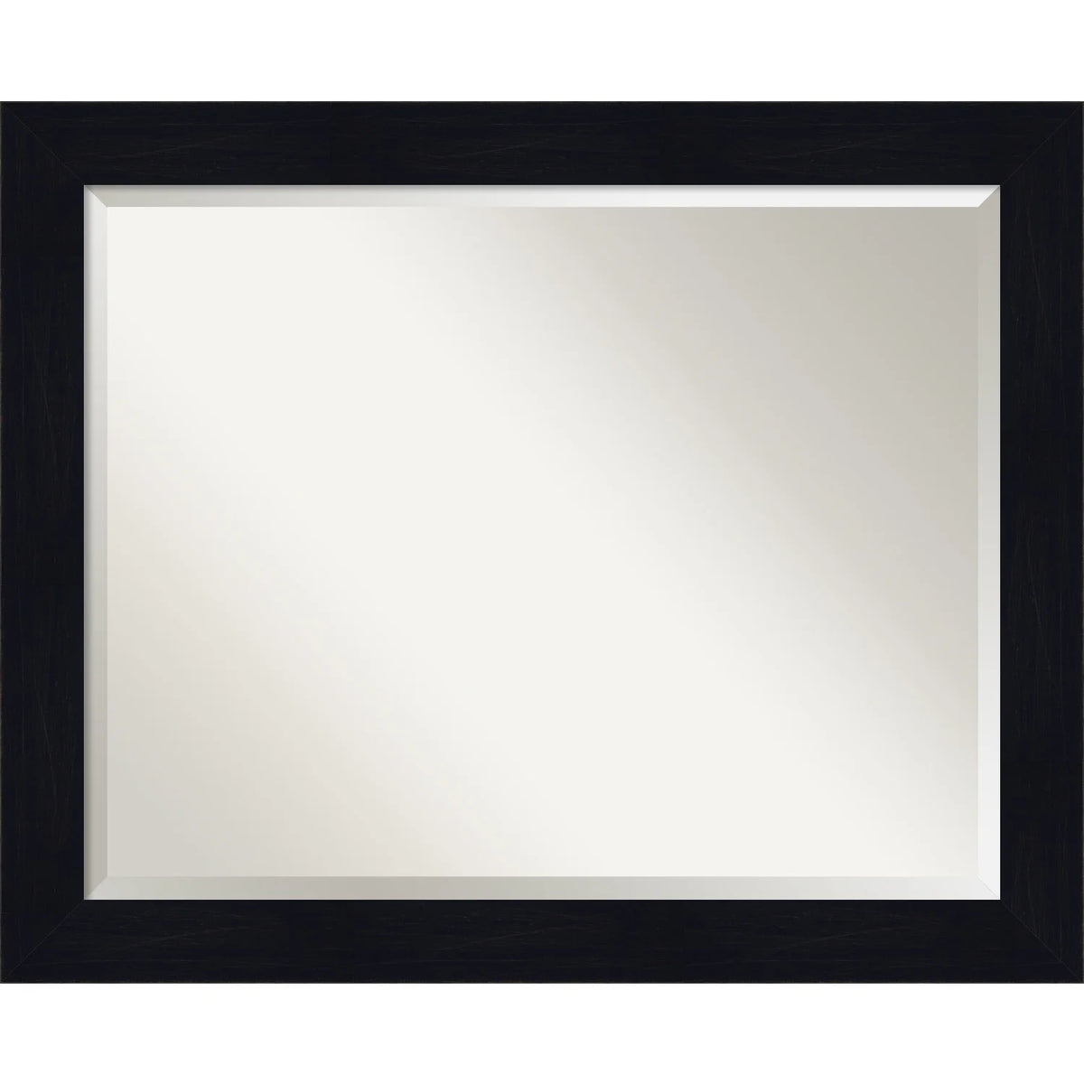 Amanti Art Shiplap Navy Beveled Wood Wall Mirror 26.25 x 32.25 in.