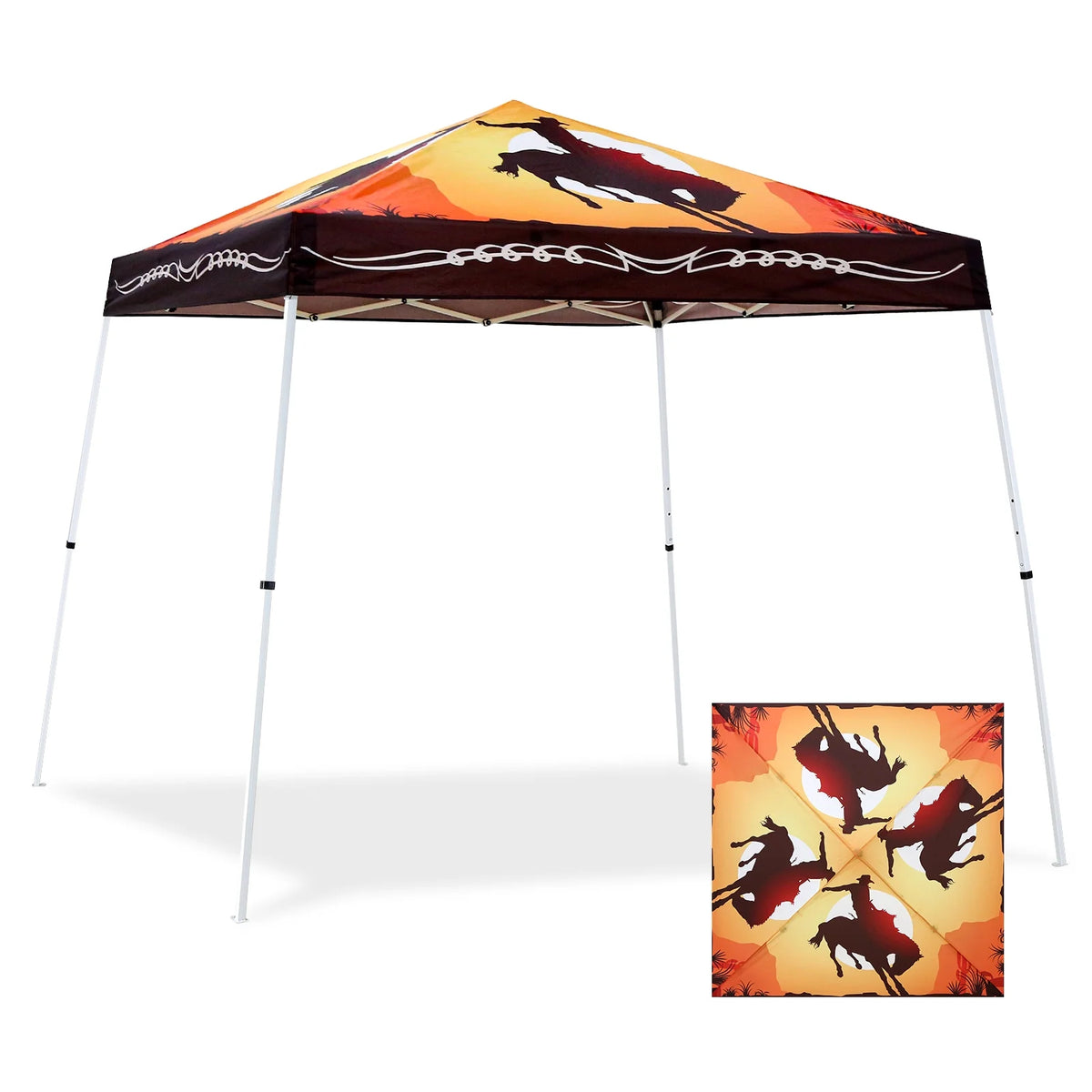 EAGLE PEAK 10ft x 10ft Turquoise Slant Leg Instant Pop-up outdoor Canopy