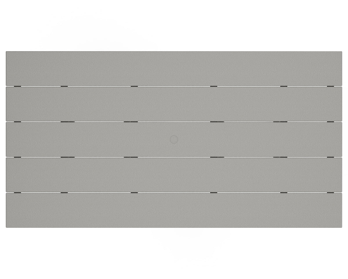 POLYWOOD 37" x 72" Farmhouse Patio Bar Table with Weather-Resistant Design, Slate Grey