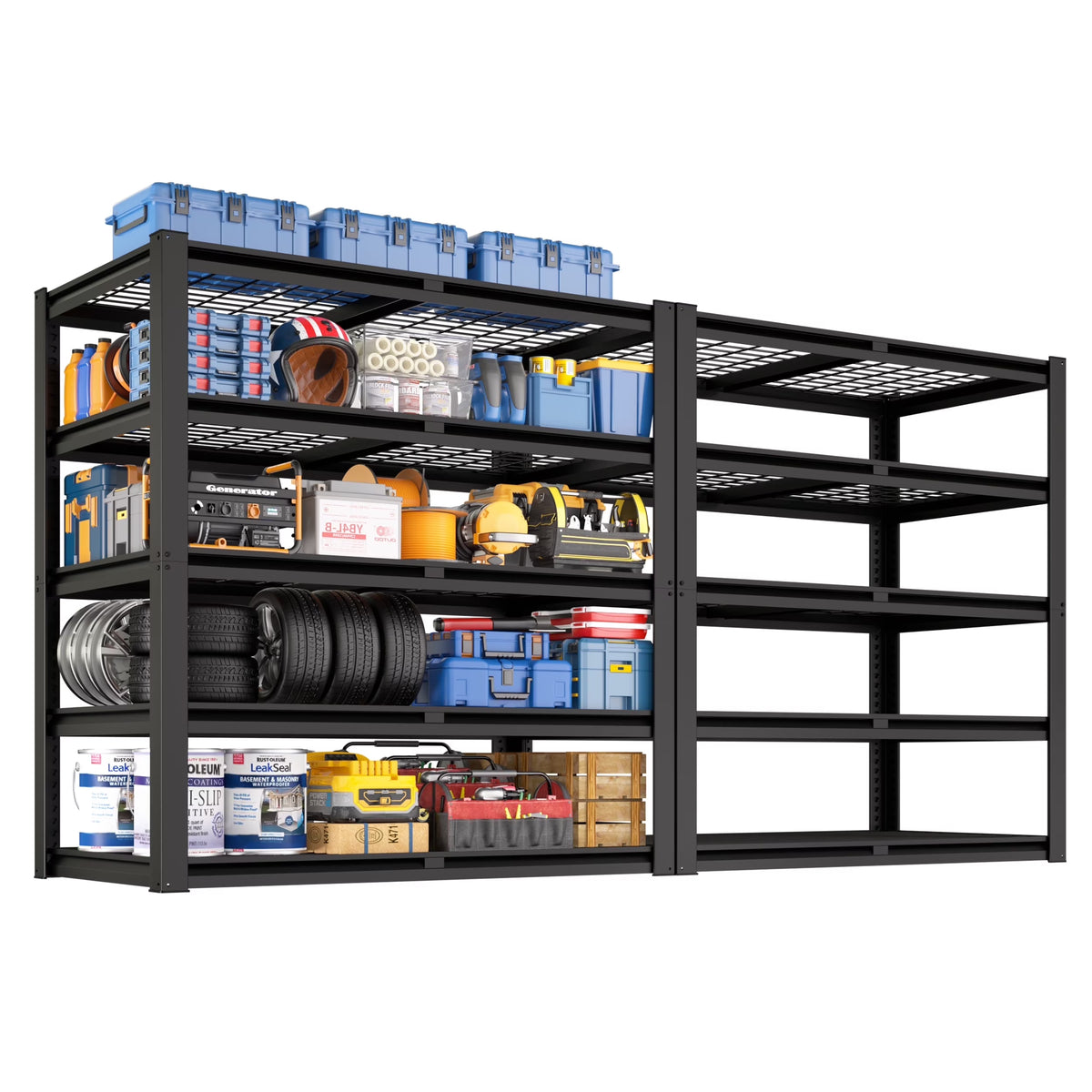 TrumanPick 2200LBS Metal Storage Shelves 40"W x 20"D x 59"H Garage Shelving Units Adjustable Storage Rack Heavy Duty Industri