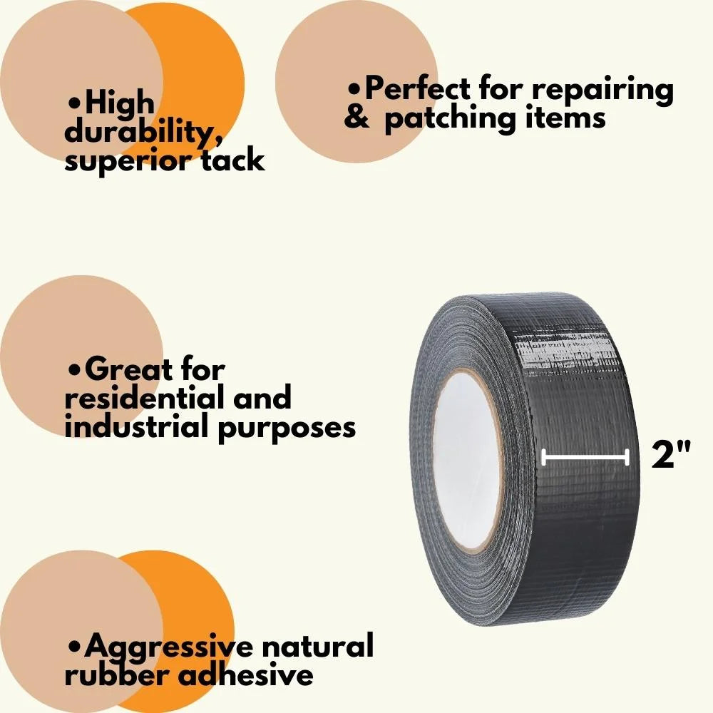 MMBM Colored Heavy Duty Duct Tape, 48 Rolls, 2" x 60 Yards