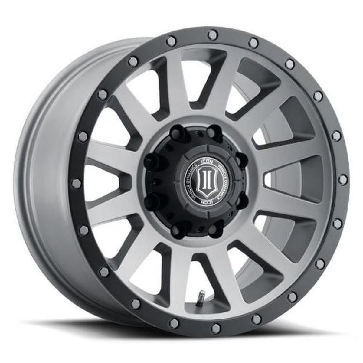 ICON ALLOYS COMPRESSION HD TITANIUM - 18 X 9 / 8 X 6.5 / 12 MM / 5.5" BS Fits select: 2013-2023 RAM 2500, 2001-2010 CHEVROLET