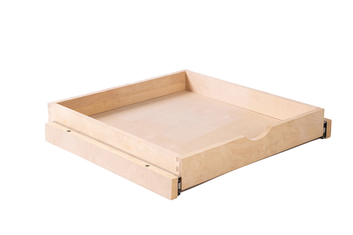 COUVER Bottom Mount Fully Assembled Slide Out Cabinet Shelf Pull-Out Wood Drawer Organizer 16.5"(W) x 21.25"(D) X 4"(H), Soft
