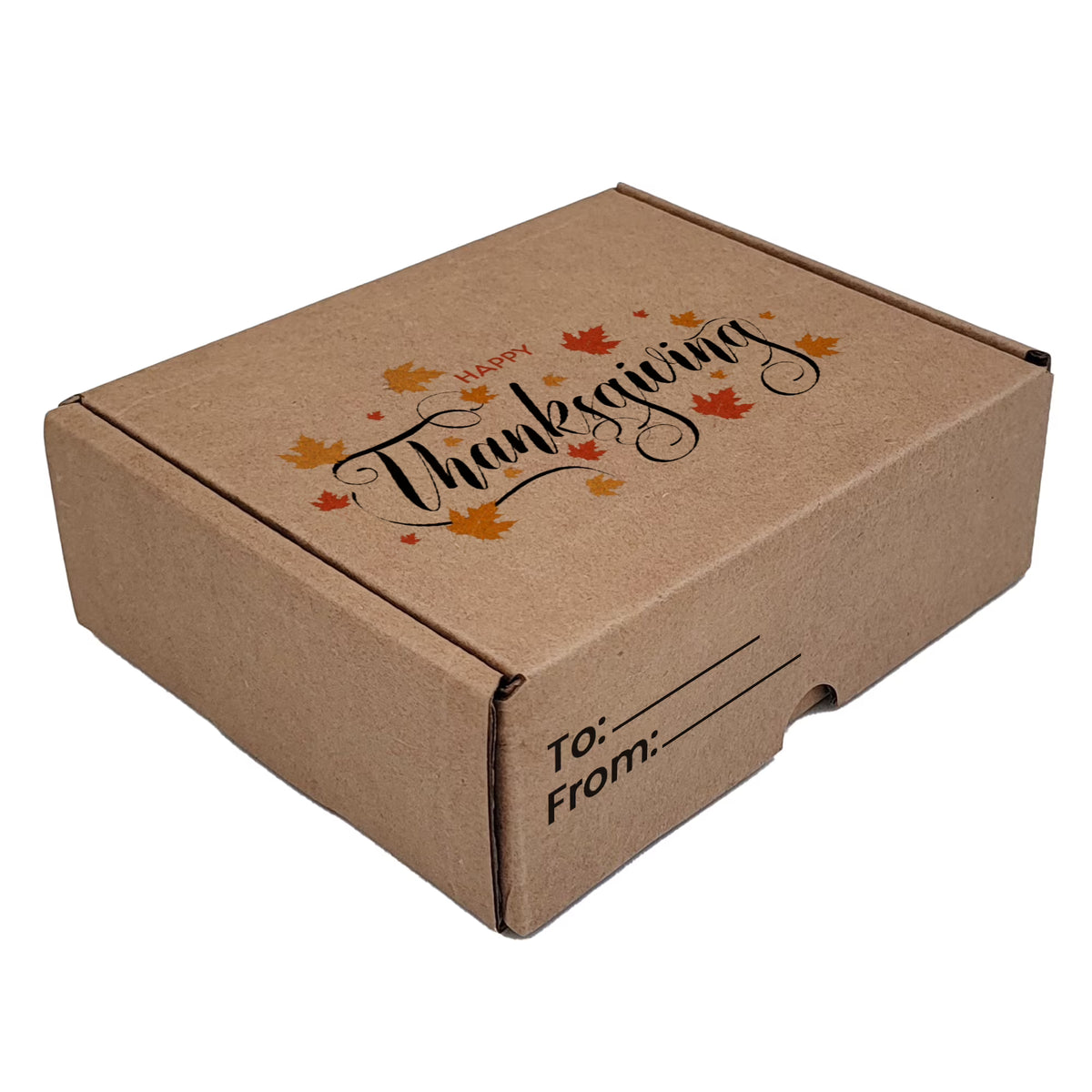 Ucanpack Thanksgiving Mailer Box 7 x 5 x 3" - Maple & Oak Printed Small Christmas Boxes - Holiday Shipping Box Made In USA Ho