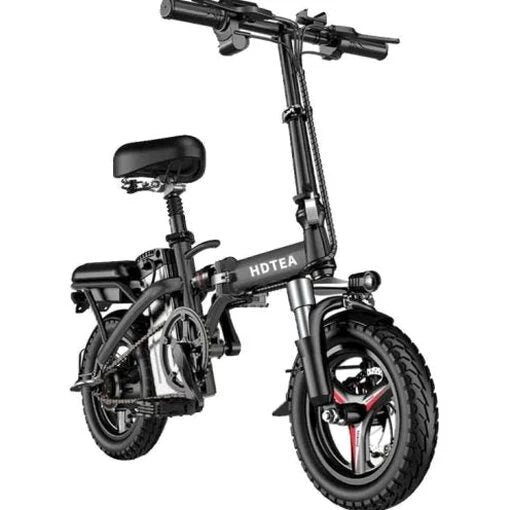 Folding Electric Bike 250W, 14 Inch, LCD Display, Removable Battery, Dual Disc Brake, Black