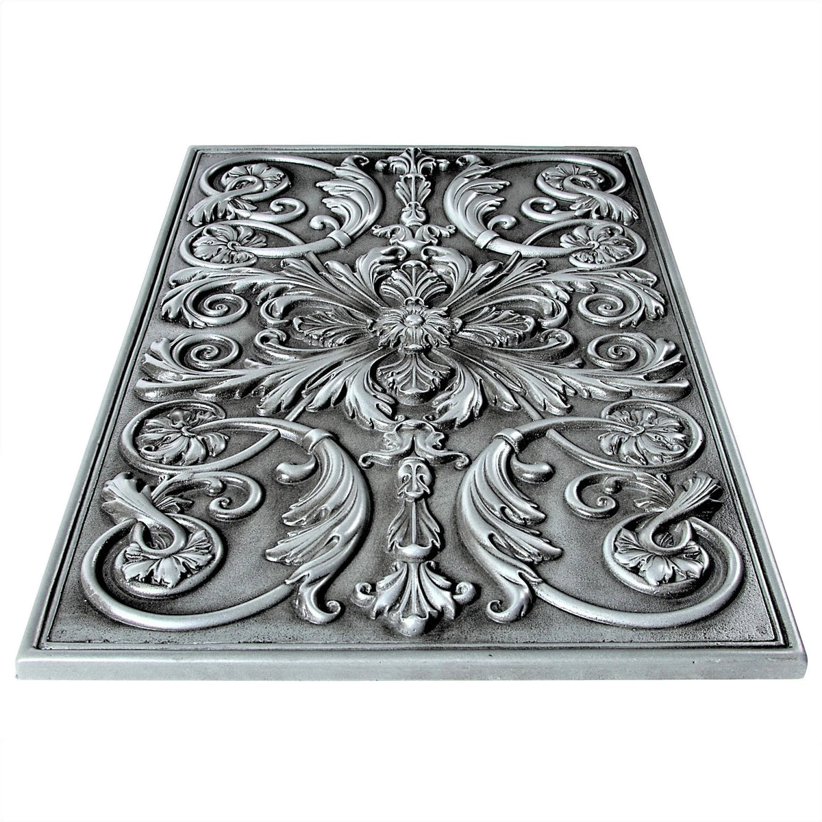 Backsplash Tile for Kitchen and Fireplace Royal 12 x 18 Metal Mural Pewter Nickel