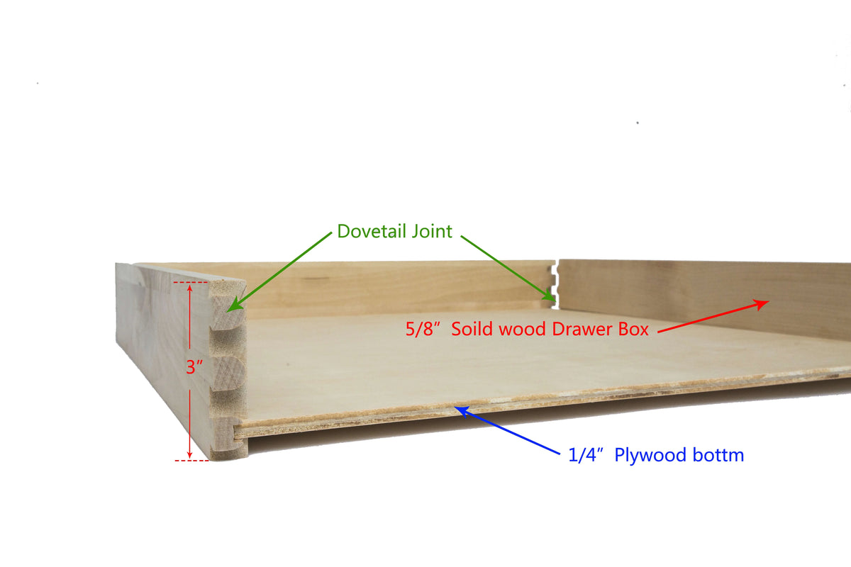 COUVER Bottom Mount Fully Assembled Slide Out Cabinet Shelf Pull-Out Wood Drawer Organizer 16.5"(W) x 21.25"(D) X 4"(H), Soft