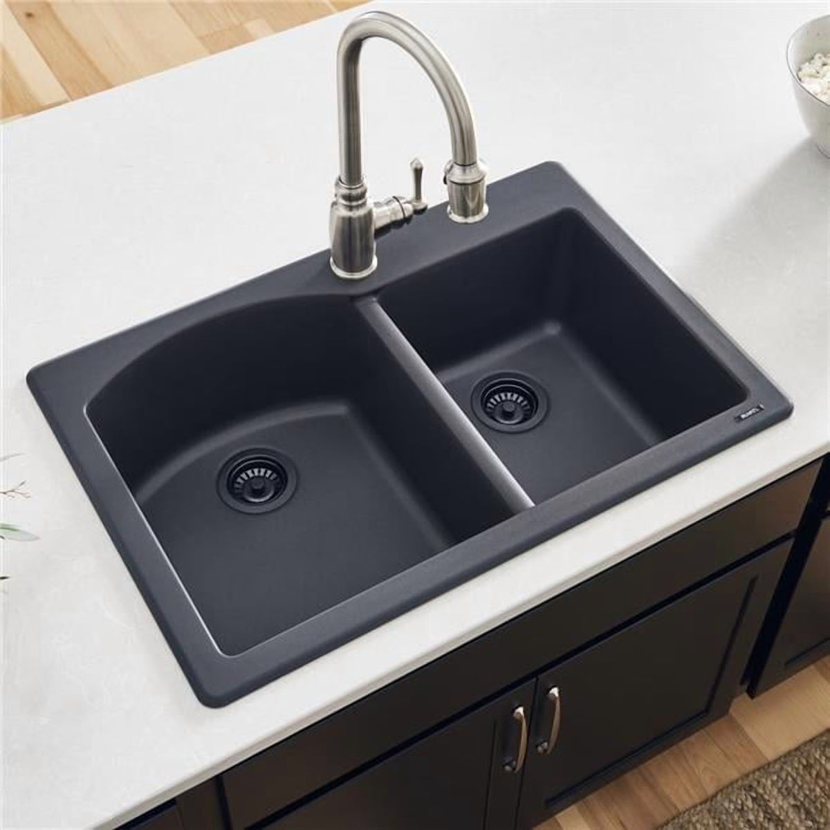 Ruvati RVG1344BK 33 x 22 inch epiGranite Kitchen Sink - Midnight Black