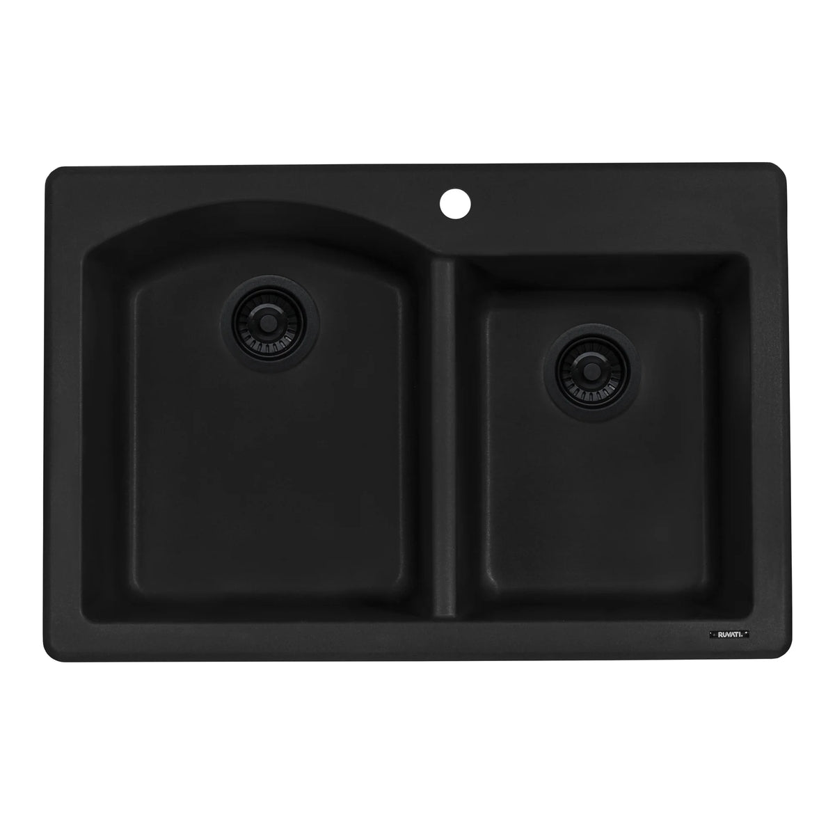 Ruvati RVG1344BK 33 x 22 inch epiGranite Kitchen Sink - Midnight Black