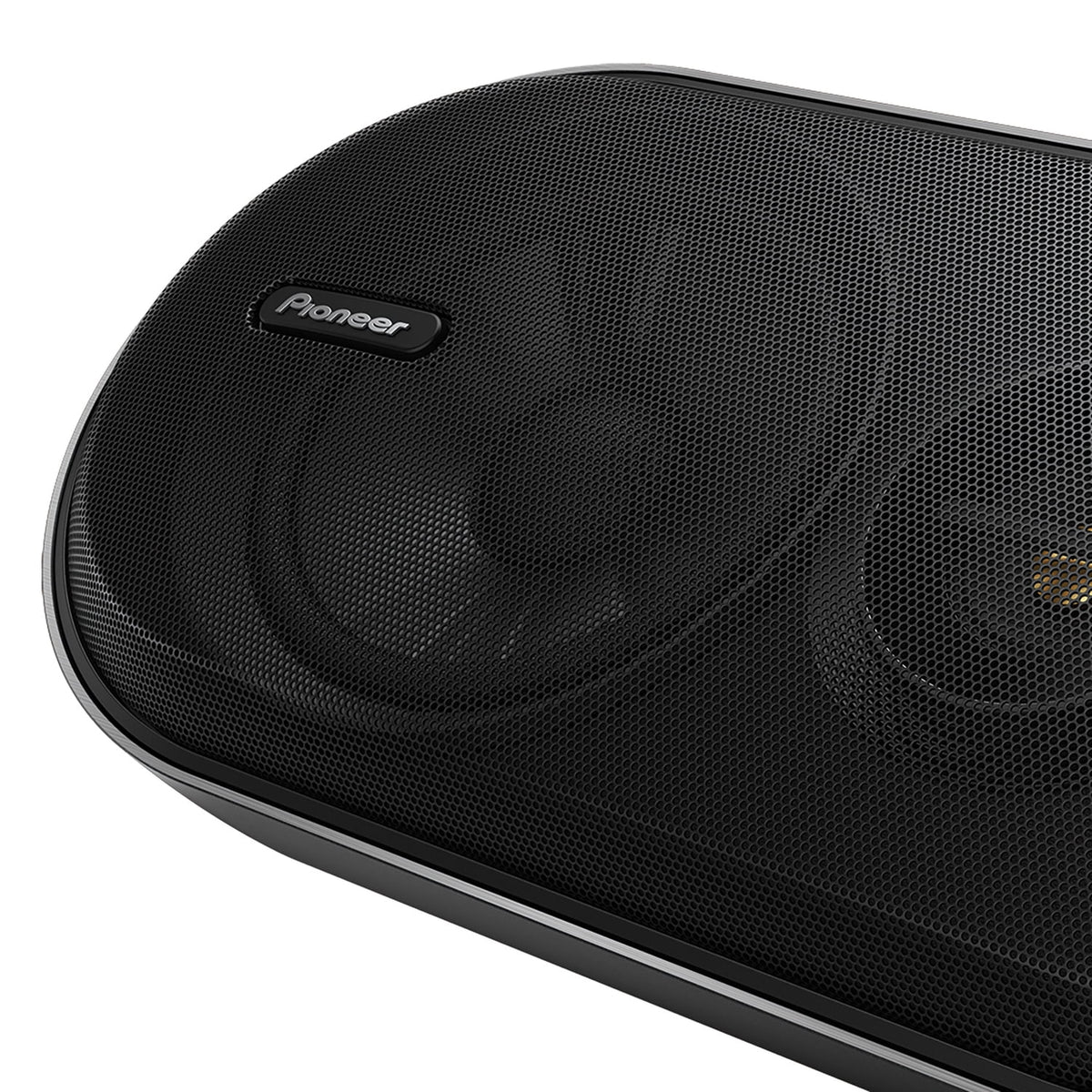 Pioneer TS-X210 4-5/8-In. x 12-1/2-In. x 6-In. 100-Watt 3-Way Surface-Mount Bass Reflex Speakers Black, Max Power 2 Pack, TS-
