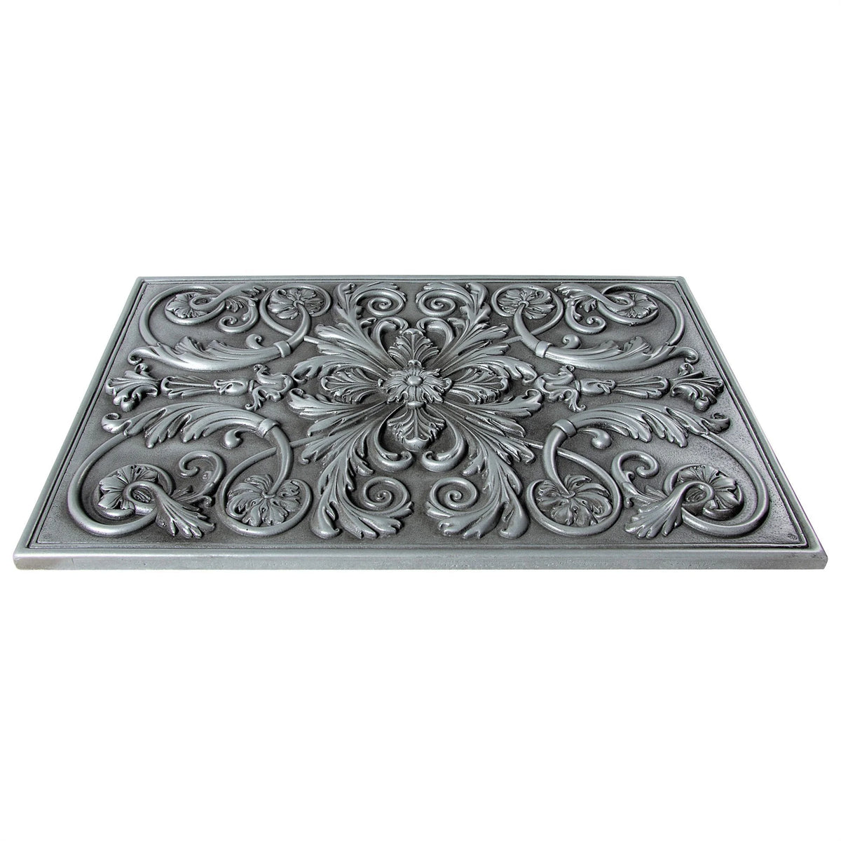 Backsplash Tile for Kitchen and Fireplace Royal 12 x 18 Metal Mural Pewter Nickel